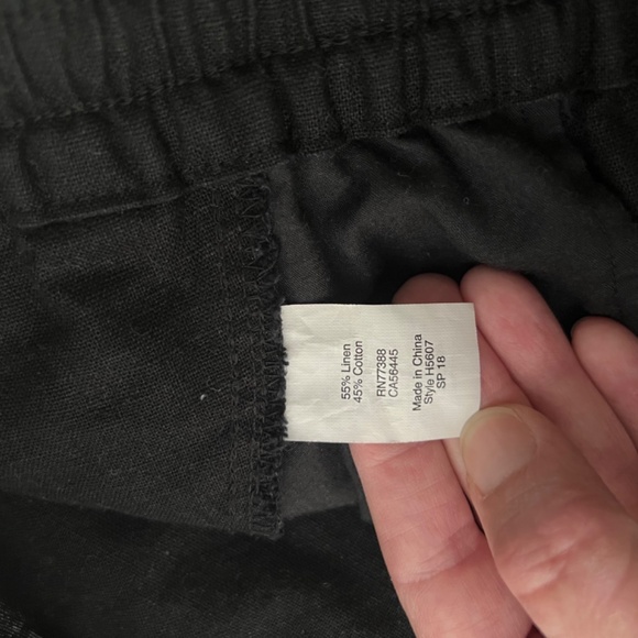 J Crew linen/cotton blend black pants size 10 - Picture 12 of 12